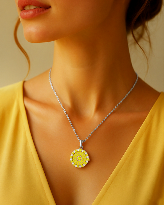 925 Silver Citrine CZ Locket