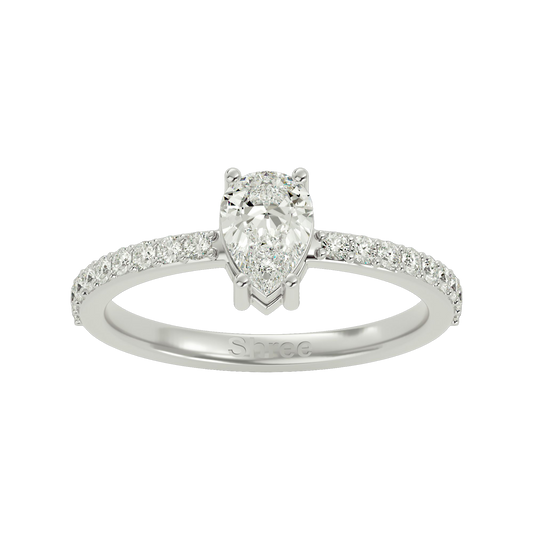 925 Silver Clear Quartz & CZ Ring