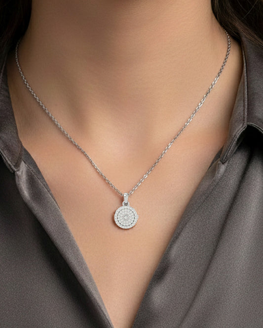 925 Silver Clear Quartz CZ Locket