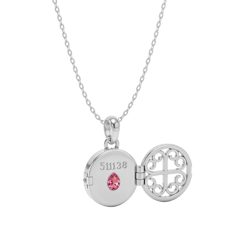 925 Silver Ruby CZ Locket