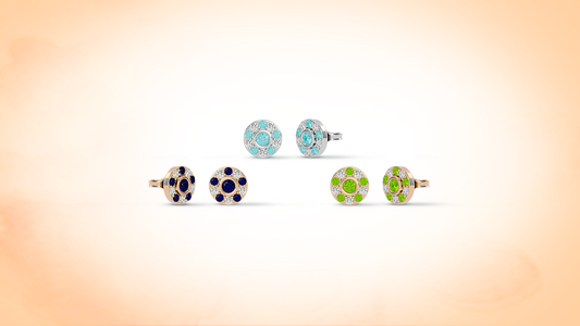 Birthstone Stud Earrings UK | Personalised Jewellery