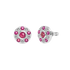 925 Silver Ruby & CZ Stud – Ruby Birthstone Studs UK