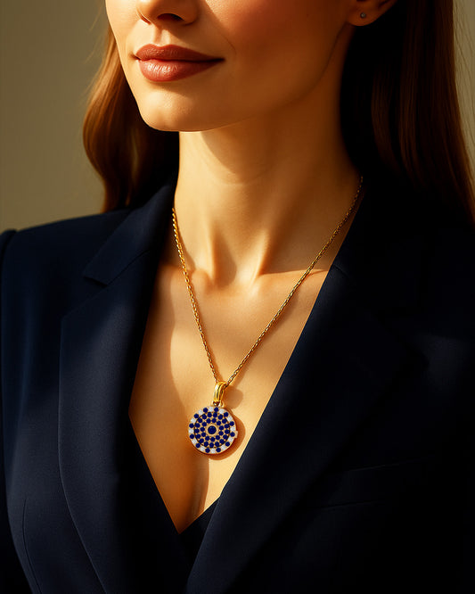 925 Gold Sapphire CZ Locket