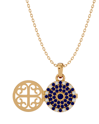 925 Gold loltie & CZ Locket